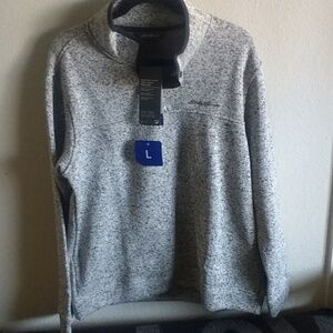 Eddie Bauer Men's Fleece Pullover size large in gray 🩶
